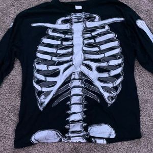spirit halloween skeleton long sleeve t shirt